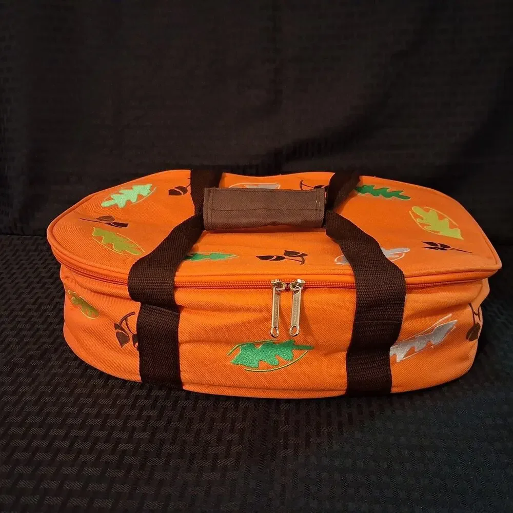 Temptations Old World Harvest 13x9 Platter, Metal Rack , Insulated Carrying Case